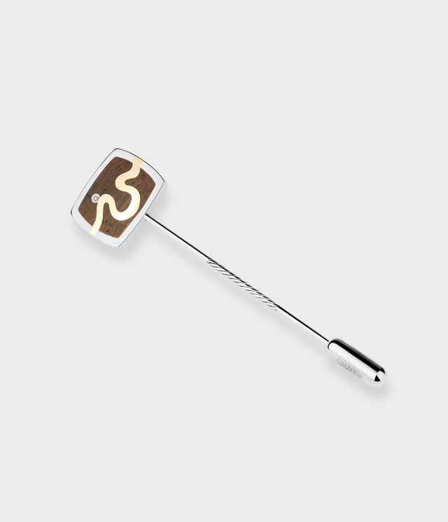 London Oak River Signet Lapel Pin by Stephen Einhorn